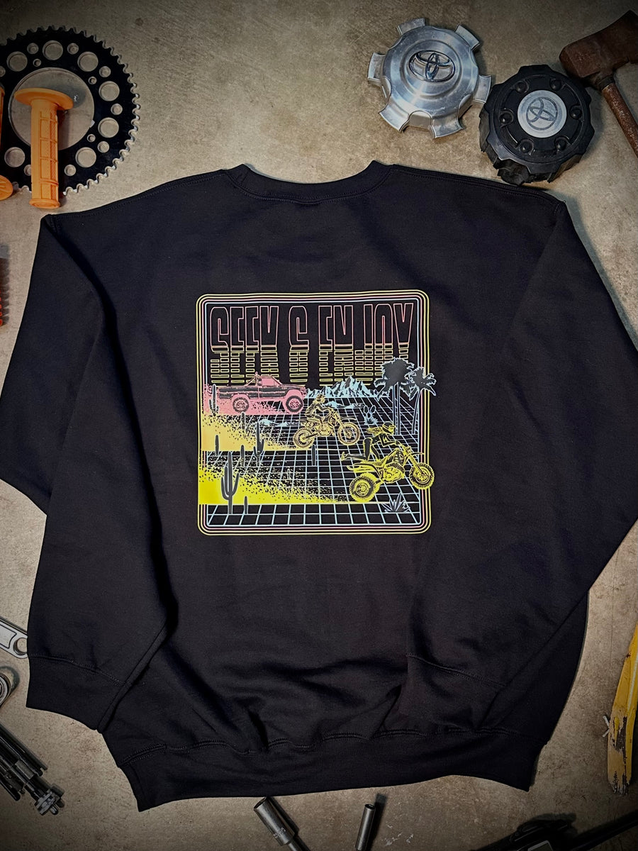 SEEKTRON CREW PULLOVER | BLACK – Seek & Enjoy Adventure Co.