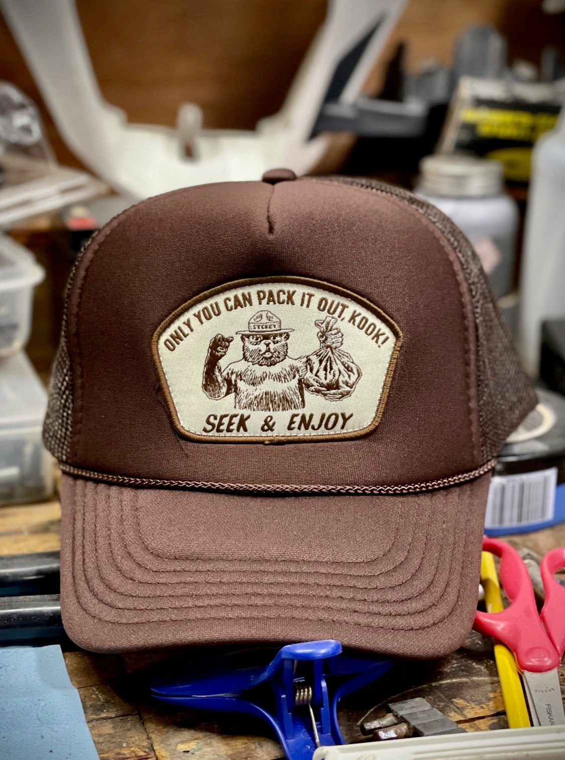 PACK IT OUT "PC" TRUCKER | BROWN