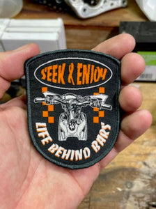 LIFE BEHIND BARS PATCH | BLACK
